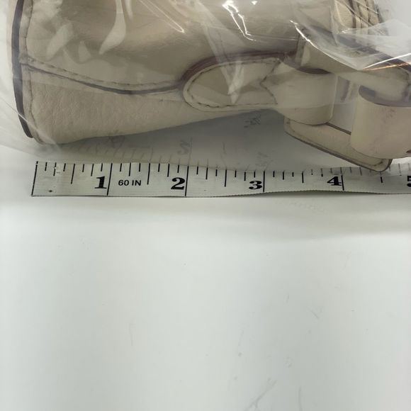 Vintage Y2K Small Neutral Leather Shoulder Purse - Picture 11 of 11